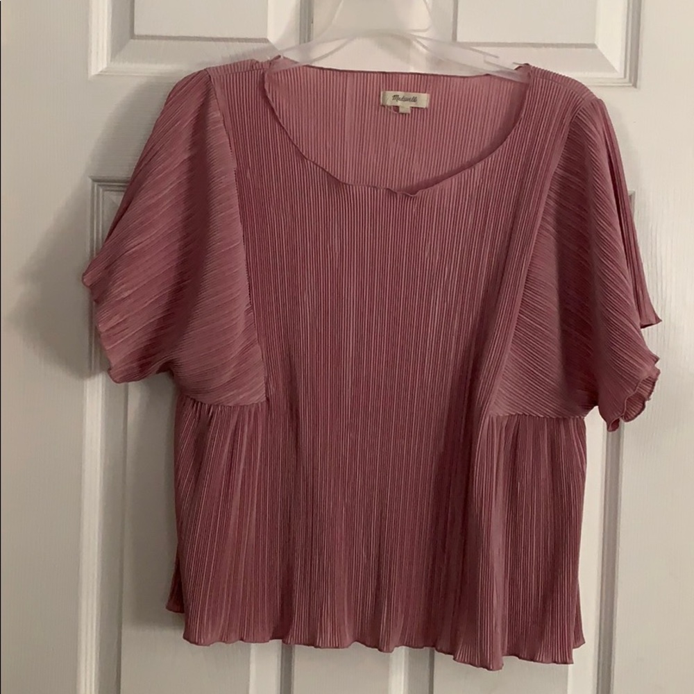 Madewell pink blouse